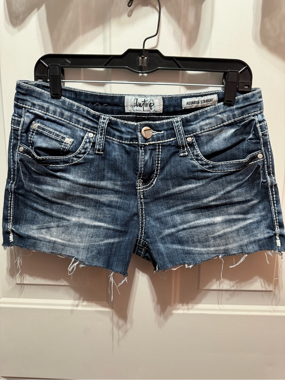 daytrip Aquarius Cut-off  Denim Shorts in Distressed Blue Size 28